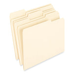 Earthwise by Pendaflex 100% Recycled Manila File Folder, 1/3-Cut Tabs: Assorted, Letter, 0.75" Expansion, Manila, 100/Box