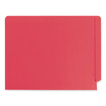 Heavyweight Colored End Tab Fastener Folders, 0.75" Expansion, 2 Fasteners, Letter Size, Red Exterior, 50/Box