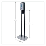 CS6 Hand Sanitizer Floor Stand with Dispenser, 1,200 mL, 13.5 x 5 x 28.5, Graphite/Silver