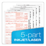 1099-NEC + 1096 Tax Form Bundle, Inkjet/Laser, Fiscal Year: 2023, 5-Part, 8.5 x 3.67, 3 Forms/Sheet, 24 Forms Total