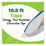 Wite-Out Brand Ecolutions Correction Tape, Non-Refillable, White, 0.2" x 19.8 ft, 10/Pack