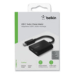 USB-C Audio+Charge Adapter, Black