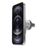 Magnetic Car Vent Mount for iPhone 12/13, Silver/Black