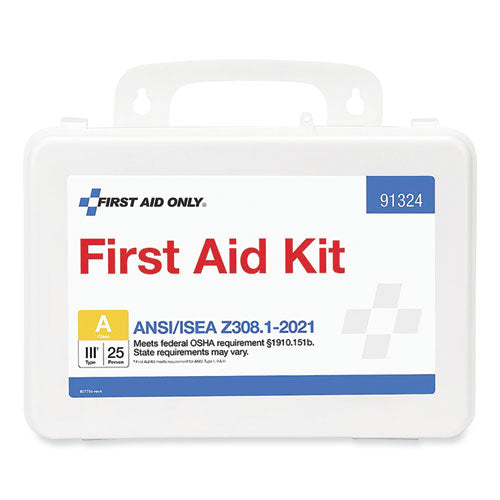 ANSI 2021 First Aid Kit for 25 People, 94 Pieces, Plastic Case