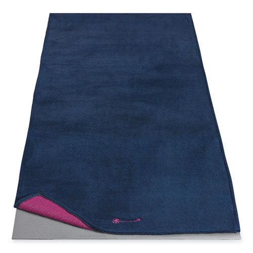 Estate Blue and Red Yoga Mat Towel, 24 x 68