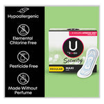 U by Kotex Security Regular Maxi Pads, Unscented, 48/Pack