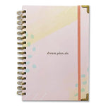 dream.plan.do. Weekly/Monthly Planner, Multicolor Broadstrokes Artwork, 9.25 x 6.5, Pink/Multicolor Cover, 12-Month: Undated