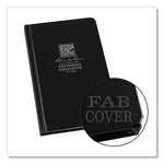 All-Weather Hardbound Notebook, Universal: Narrow Rule and Quadrille Rule, Black Cover, (80) 7.25 x 4.38 Sheets