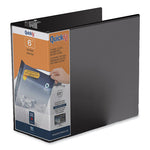 QuickFit D-Ring View Binder, 3 Rings, 6" Capacity, 11 x 8.5, Black