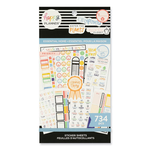 Essentials Home Classic Stickers, Productivity Theme, 734 Stickers