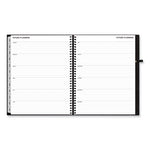 Aligned Weekly/Monthly Planner, 11 x 8.5, Black Cover, 12-Month (Jan to Dec): 2024