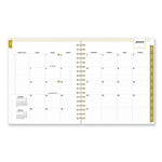 Day Designer Navy Stripe Daily/Monthly Planner, Navy Stripe Artwork, 10 x 8, Navy/White/Gold Cover, 12-Month (Jan-Dec): 2024