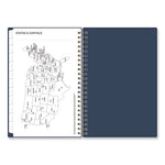 Ashlyn Weekly/Monthly Planner, Floral Artwork, 8 x 5, Navy/Multicolor Cover, 12-Month (Jan to Dec): 2024