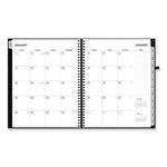 Aligned Weekly/Monthly Planner, 11 x 8.5, Black Cover, 12-Month (Jan to Dec): 2024