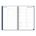 Ashlyn Weekly/Monthly Planner, Floral Artwork, 8 x 5, Navy/Multicolor Cover, 12-Month (Jan to Dec): 2024