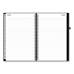 Aligned Weekly/Monthly Planner, 8 x 5, Black Cover, 12-Month (Jan to Dec): 2024