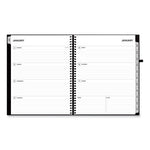 Aligned Weekly/Monthly Planner, 11 x 8.5, Black Cover, 12-Month (Jan to Dec): 2024