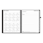 Aligned Weekly/Monthly Planner, 11 x 8.5, Black Cover, 12-Month (Jan to Dec): 2024