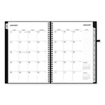 Aligned Weekly/Monthly Notes Planner, 8 x 5, Black Cover, 12-Month (Jan to Dec): 2024