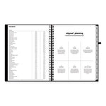 Aligned Weekly/Monthly Planner, 11 x 8.5, Black Cover, 12-Month (Jan to Dec): 2024