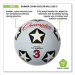 Rubber Sports Ball, For Soccer, No. 3 Size, White/Black