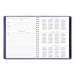 Contemporary Weekly/Monthly Planner, 11.38 x 9, Purple Cover, 12-Month (Jan to Dec): 2024
