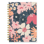 Thicket Weekly/Monthly Planner, Floral Artwork, 8.5 x 6.38, Gray/Rose/Peach Cover, 12-Month (Jan to Dec): 2024