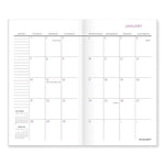 Badge Floral Two-Year Monthly Planner, Floral Artwork, 6.25 x 3.75, Rose/Purple/Orange Cover, 24-Month (Jan-Dec): 2024-2025