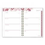 Thicket Weekly/Monthly Planner, Floral Artwork, 8.5 x 6.38, Gray/Rose/Peach Cover, 12-Month (Jan to Dec): 2024