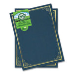 Certificate/Document Cover, 9.75' x 12.5", Navy With Gold Foil, 5/Pack