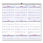 Yearly Wall Calendar, 24 x 36, White/Blue Sheets, 12-Month (Jan to Dec): 2024