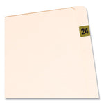 Yearly End Tab File Folder Labels, 2024, Gold, 500/Roll