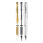 Impact Bold Gel Pen, Stick, Bold 1 mm, Assorted Marvelous Metallics Ink and Barrel Colors, 3/Pack