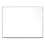 Magnetic Porcelain Whiteboard with Aluminum Frame, 72.5 x 60.47, White Surface, Satin Aluminum Frame, Ships in 7-10 Bus Days