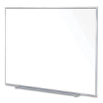 Magnetic Porcelain Whiteboard with Aluminum Frame, 72.5 x 60.47, White Surface, Satin Aluminum Frame, Ships in 7-10 Bus Days