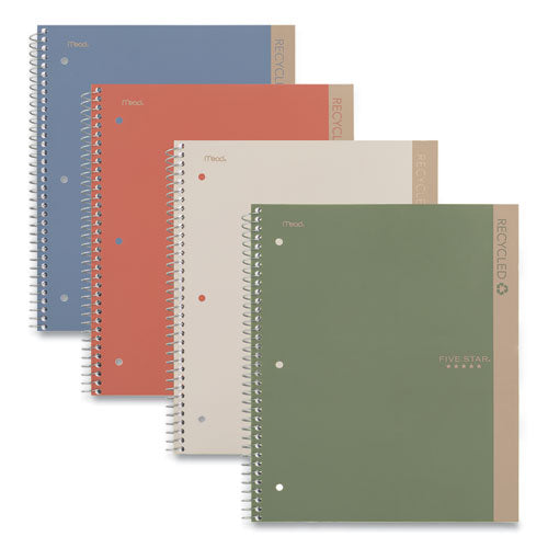 Recycled Notebook, 1 Subject, Medium/College Rule, Randomly Assorted Cover, 11 x 8.5 Sheets