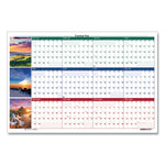 Earthscapes Recycled Reversible/Erasable Yearly Wall Calendar, Nature Photos, 24 x 37, White Sheets, 12-Month (Jan-Dec): 2024