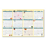 Recycled Seasonal Laminated Wall Calendar, Illustrated Seasons Artwork, 24 x 37, 12-Month (Jan to Dec): 2024