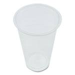 Translucent Plastic Cold Cups, 20 oz, Clear, 50/Pack