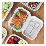 Fiber Hinged Containers, Hoagie Box, 9.2 x 6.4 x 3.1, Natural, Paper, 500/Carton