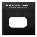 Two-Pocket Plastic Folders, 100-Sheet Capacity, 11 x 8.5, Black, 10/Pack