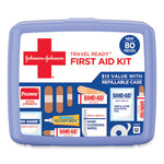 Red Cross Travel Ready Portable Emergency First Aid Kit, 80 Pieces, Plastic Case