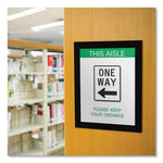 Self Adhesive Sign Holders, 11 x 17 Insert, Clear with Black Border, 2/Pack