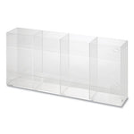 Quad Glove Dispenser, 10.5 x 4 x 21.25, Clear