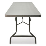 IndestrucTable Commercial Folding Table, Rectangular, 96" x 30" x 29", Charcoal Top, Charcoal Base/Legs