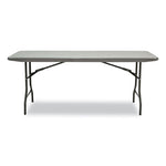 IndestrucTable Commercial Folding Table, Rectangular, 72" x 30" x 29", Charcoal Top, Charcoal Base/Legs