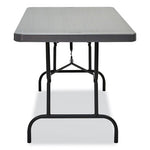 IndestrucTable Commercial Folding Table, Rectangular, 60" x 30" x 29", Charcoal Top, Charcoal Base/Legs