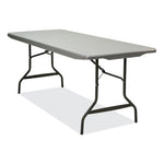 IndestrucTable Commercial Folding Table, Rectangular, 72" x 30" x 29", Charcoal Top, Charcoal Base/Legs