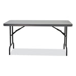 IndestrucTable Commercial Folding Table, Rectangular, 60" x 30" x 29", Charcoal Top, Charcoal Base/Legs