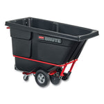 Rotomolded Tilt Truck, 0.5 cu yd, 850 lb Capacity, Plastic, Black